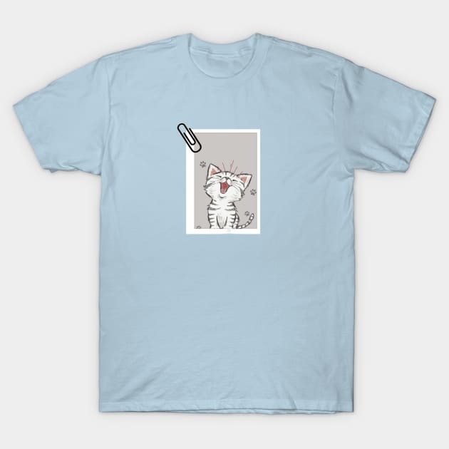 Cute Laughing Cat T-Shirt by Jai